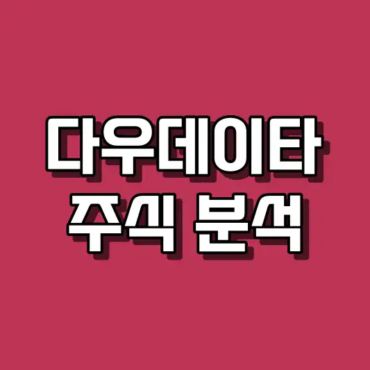 다우데이타 주식 분석