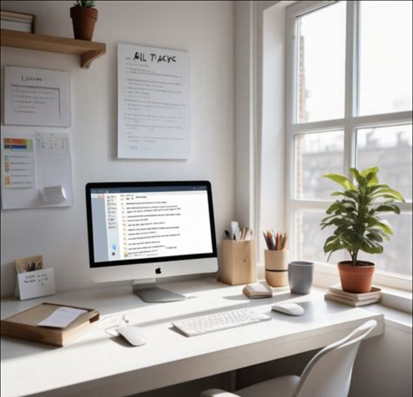 ChatGPT 기반 전자책 초안을 작성하는 미니멀 워크스페이스 이미지