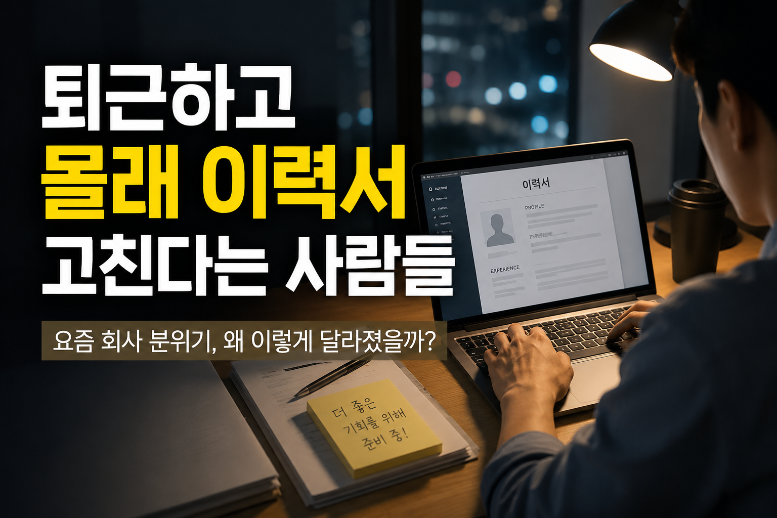 퇴근하고 몰래 이력서 고친다는 사람들