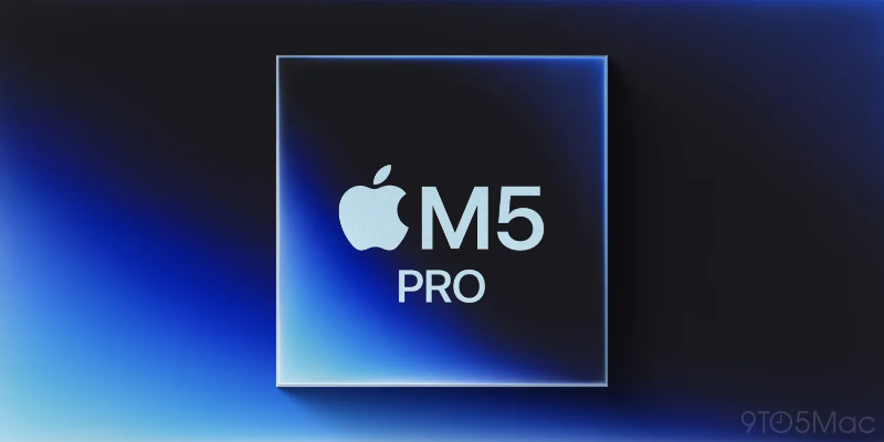 Apple Silicon M5 Pro chip set image for 9to5Mac