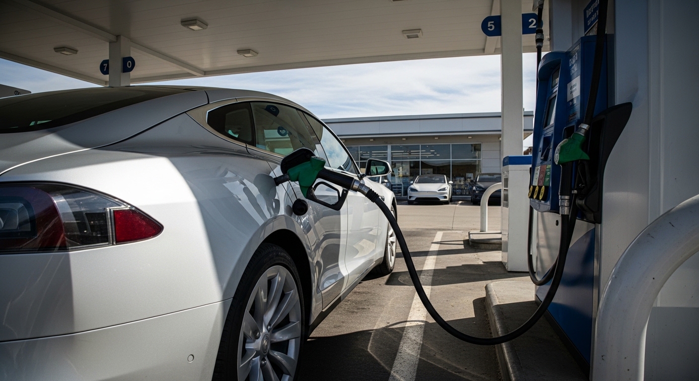 주변 주유소 위치를 찾는 지도 앱 화면