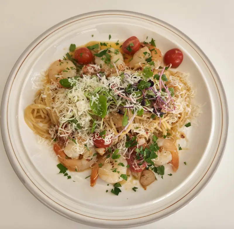 탐키친-쉬림프오일파스타