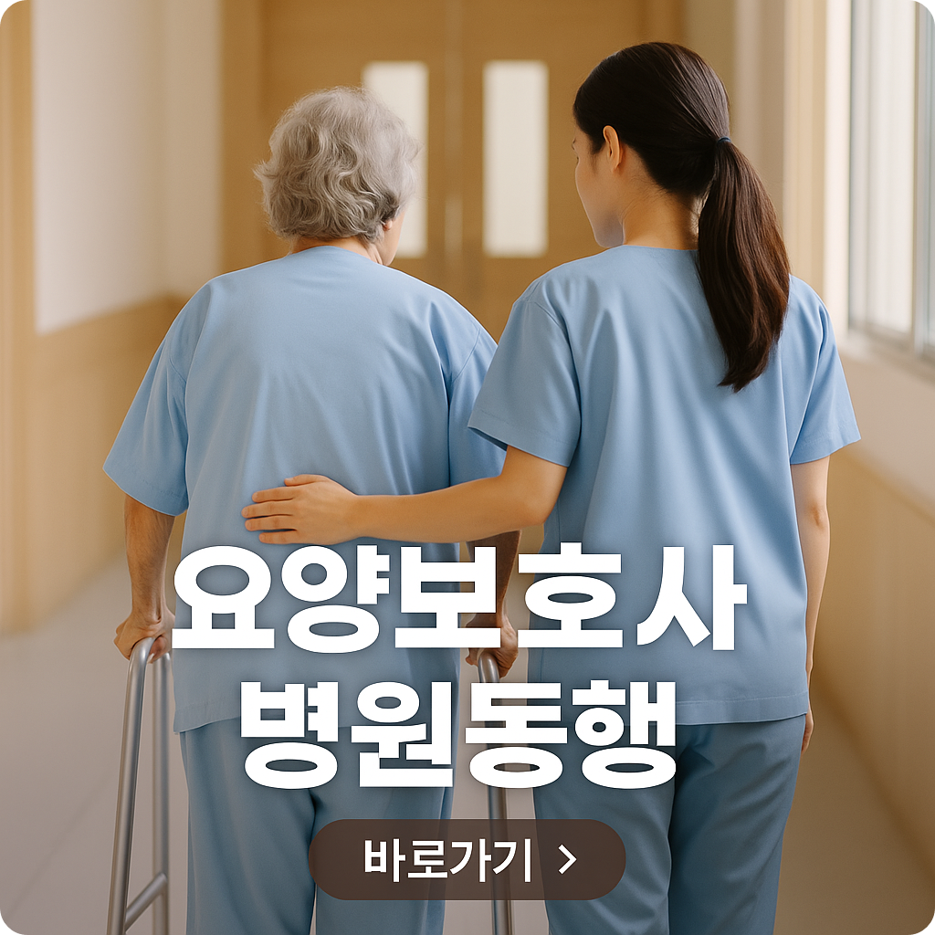 요양보호사 자격으로 병원동행 가능한가요?