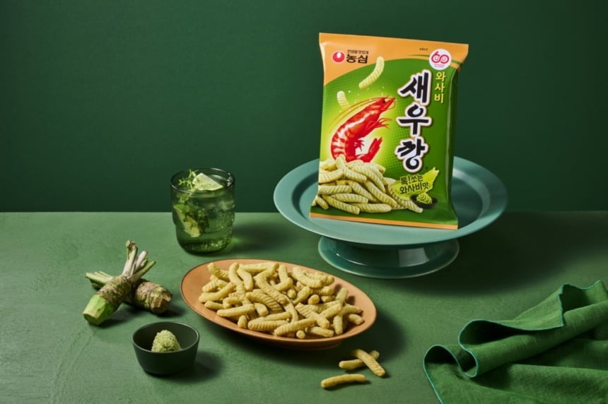 농심이 8월 출시 예정인 와사비새우깡.