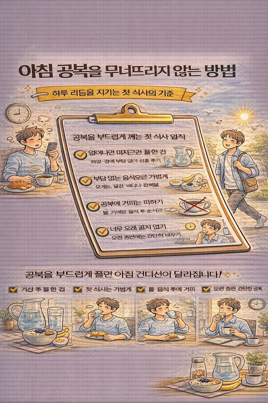 아침 공복을 무너뜨리지 않는 방법, 하루 리듬을 지키는 첫 식사의 기준