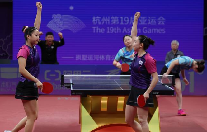 신유빈-전지희 결승 진출