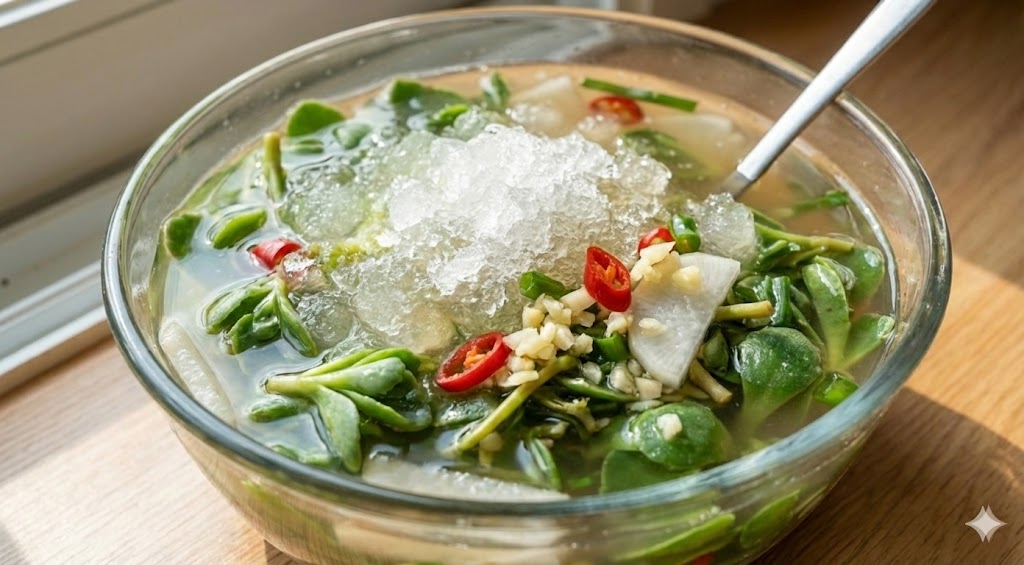 입맛을 돋우는 시원한 돌나물 물김치