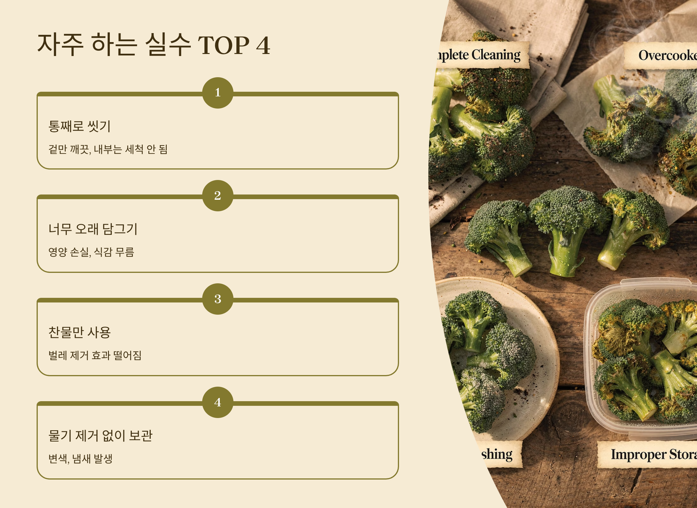 브로콜리 씻는방법 자주하는 실수