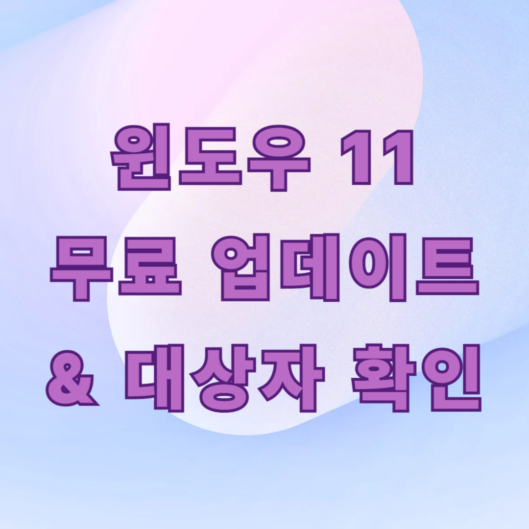 윈도우11 업데이트