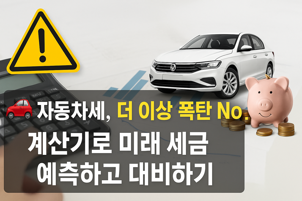 🚗 자동차세, 더 이상 폭탄 No! 계산기로 미래 세금 예측하고 대비하기 관련