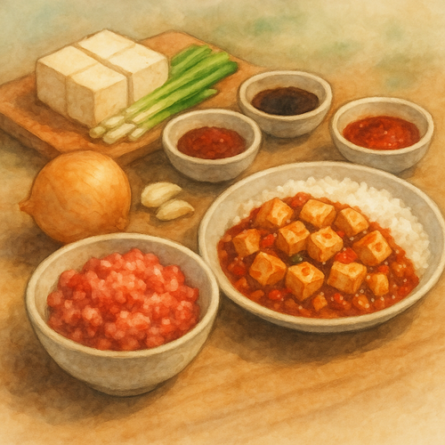 마파두부덮밥-재료준비