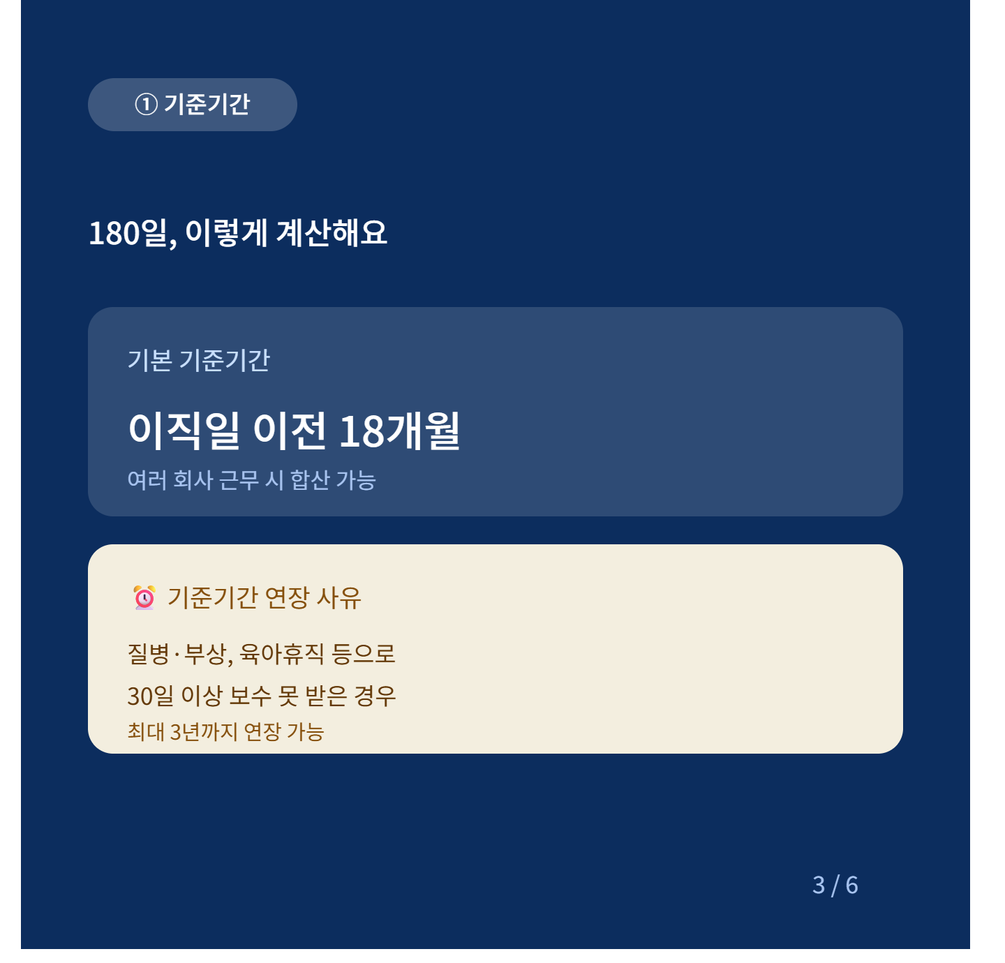 구직급여 수급대상 기준기간