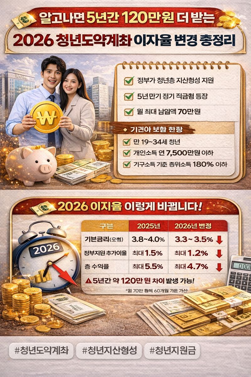 2026년 청년도약계좌 이자율 변경 요약