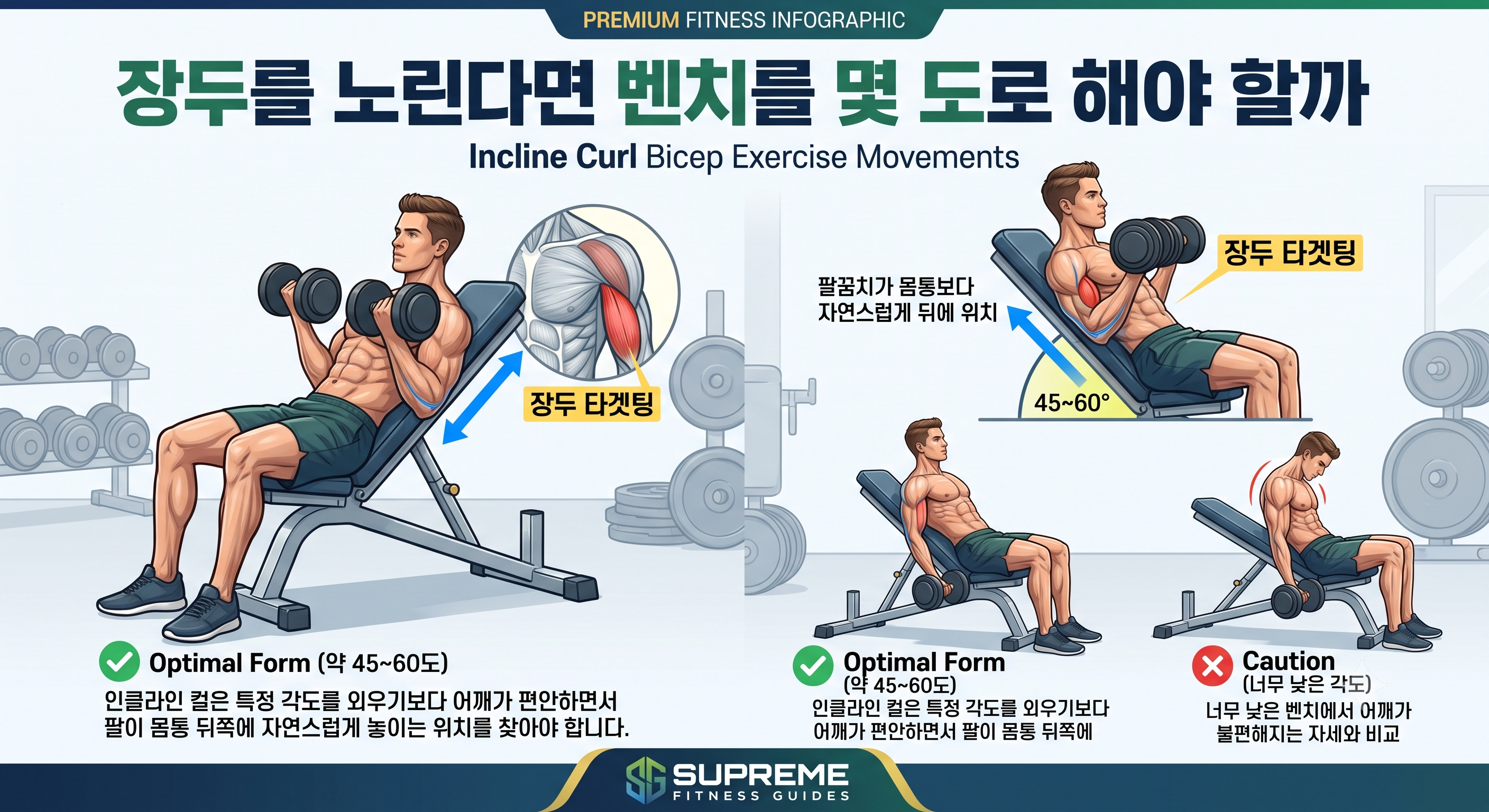 장두를 노린다면 벤치를 몇 도로 해야 할까