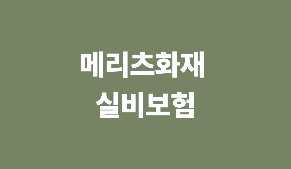 메리츠화재_실비보험_썸네일