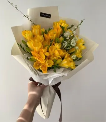 프리지아 수선화 꽃말 꽃다발 선물 의미_21