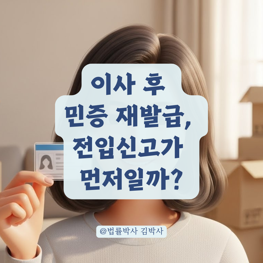이사 간 주소로 주민등록증을 새로 받기 위해 반드시 거쳐야 할 단계