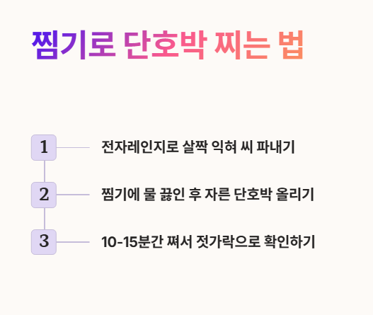 단호박 찌는법 : 찜기