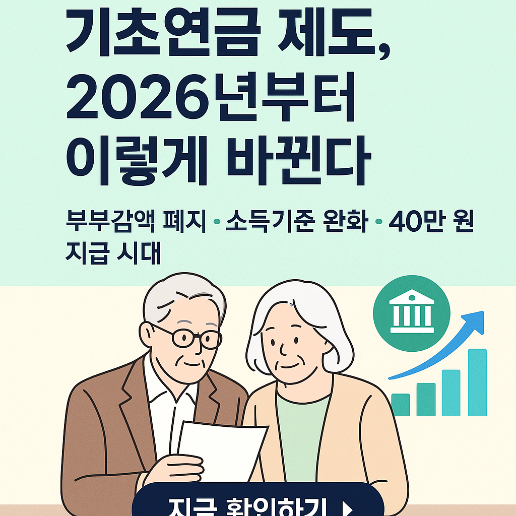 기초연금 제도, 어떻게 달라졌나? 2026년 변경 사항 총정리