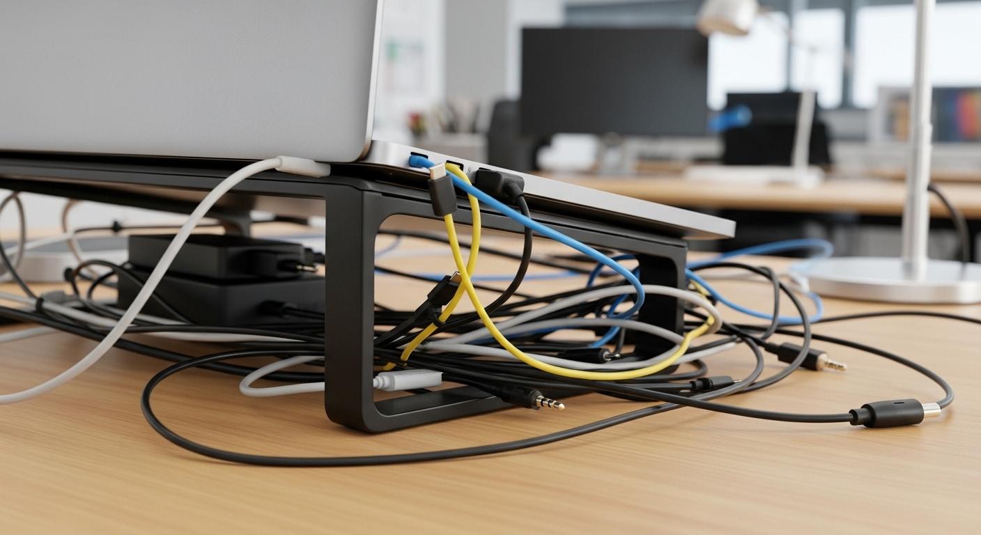 케이블 혼잡 노트북 거치대 장단점