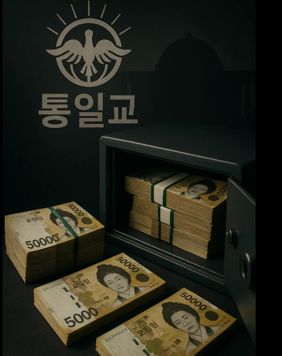 통일교 금고에서 발견된 관봉권