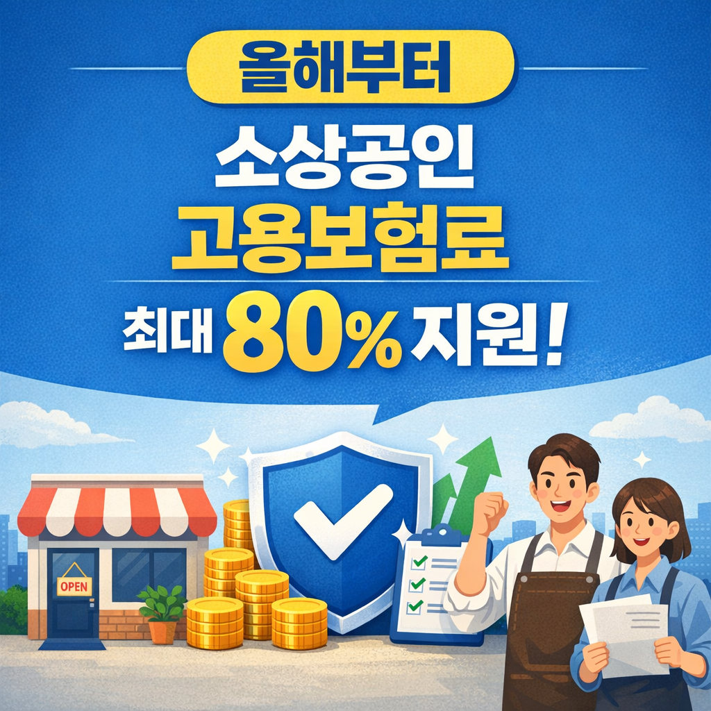 소상공인 정책자금 지원금 고용보험료 시장 진흥공단 최대 80%지원!