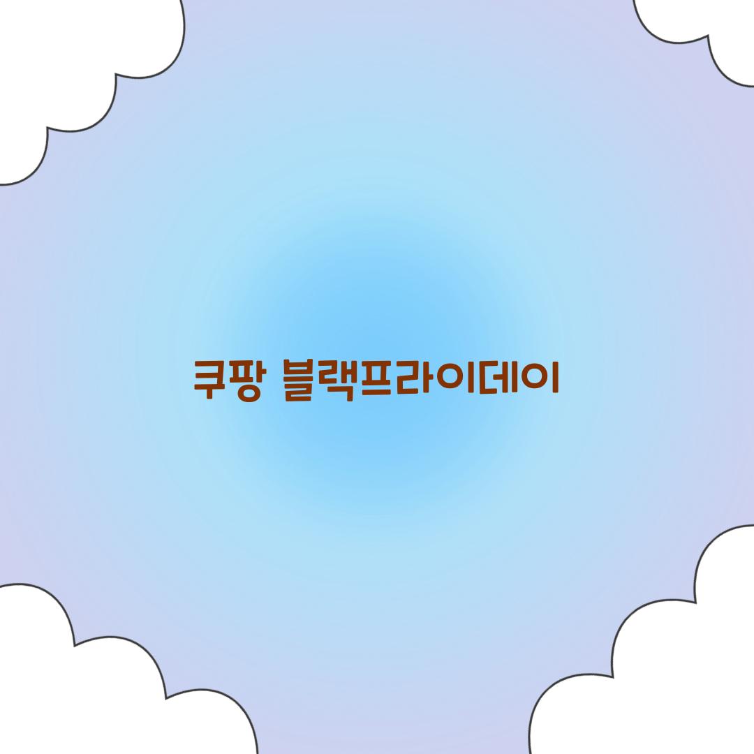 쿠팡 블랙프라이데이
