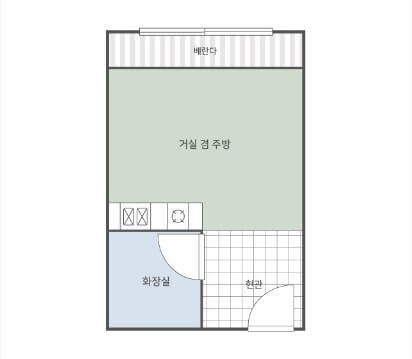 숲속수련장 5인실평면도