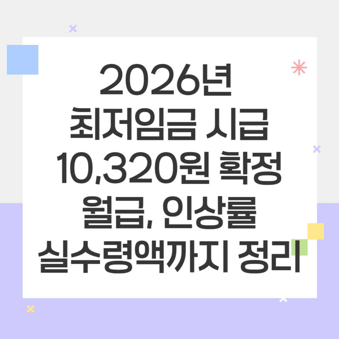 2026년 최저임금 시급