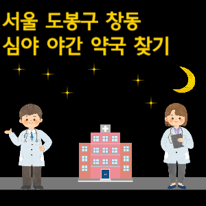 서울 도봉구 창동 심야 야간 24시 약국 찾기