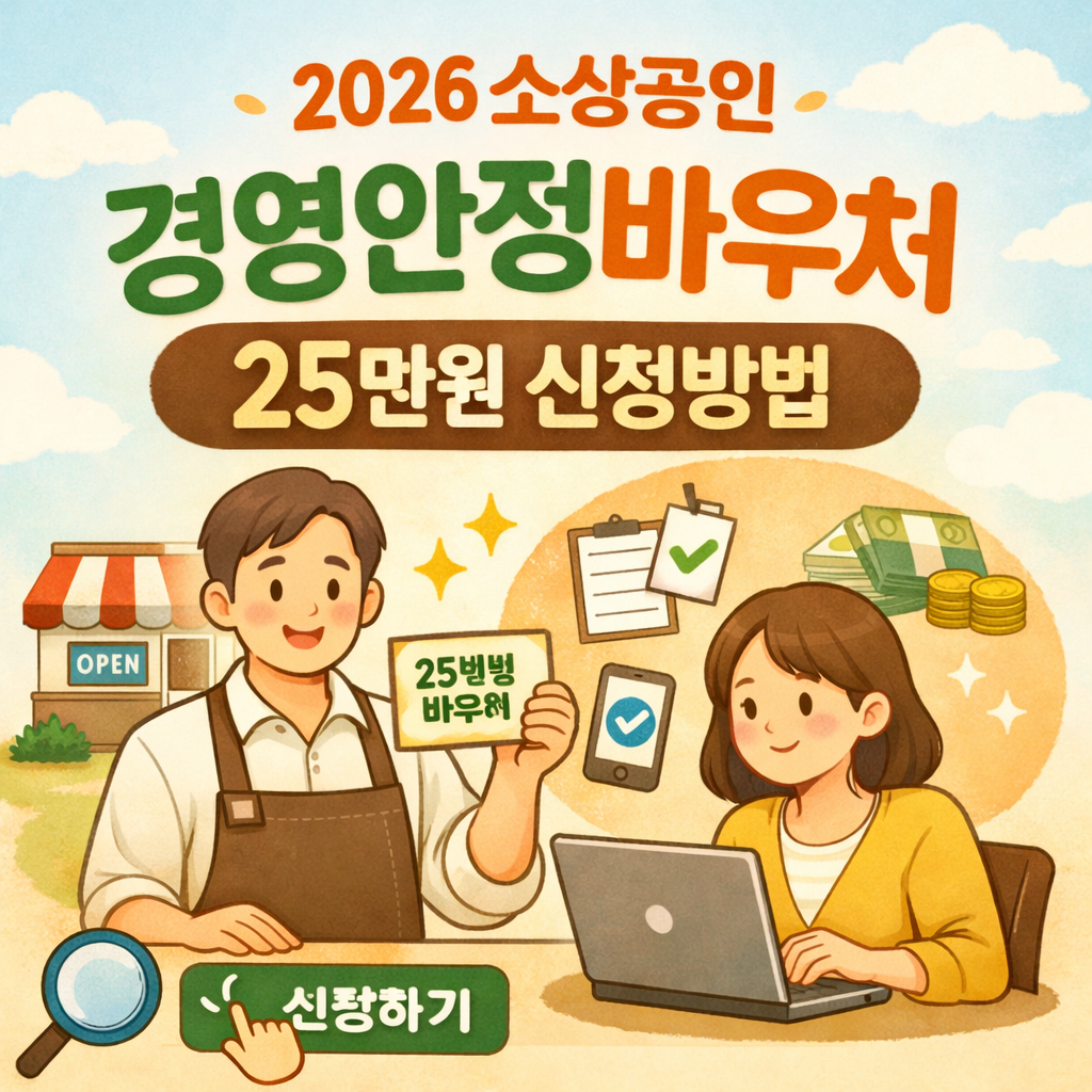 2026 소상공인 경영안정바우처 25만원 신청방법
