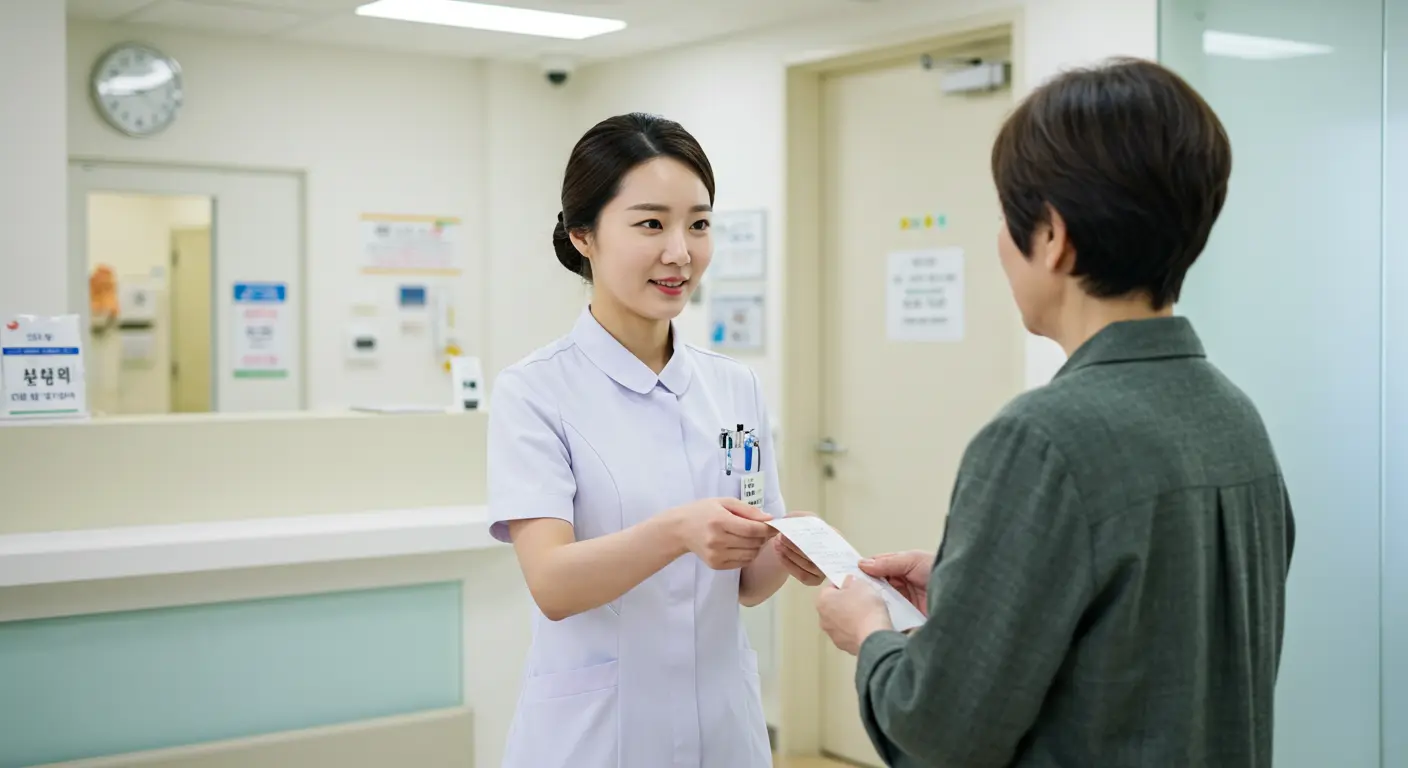 병원에서 진료비 지원 장면