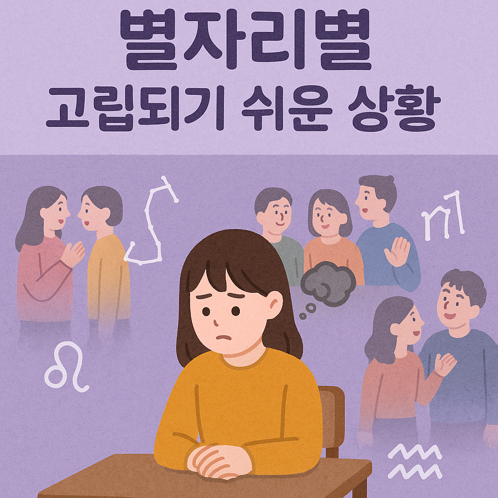 별자리별 고립되기 쉬운 상황
