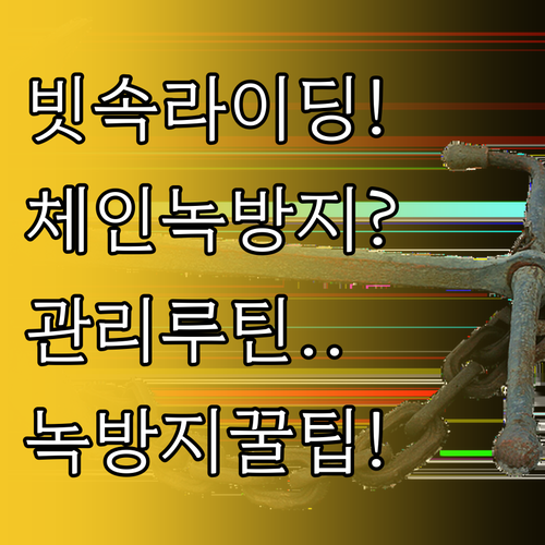 빗속 라이딩 후 체인 녹 방지와 관리..