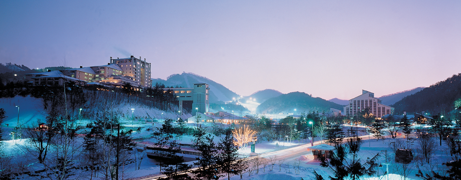 겨울 시즌 스키장