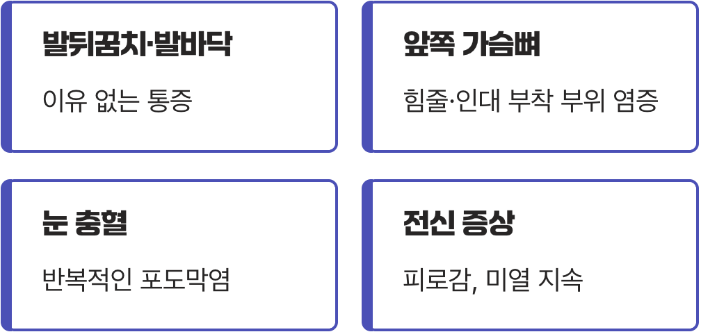 허리 외에 다른 곳도 아픈가요?