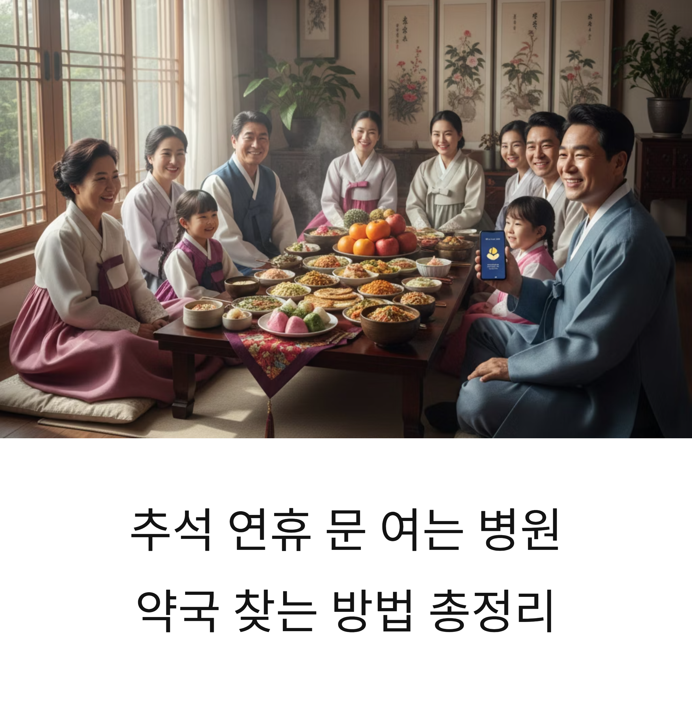 추석 연휴 문 여는 병원&middot;약국 찾는 방법 총정리