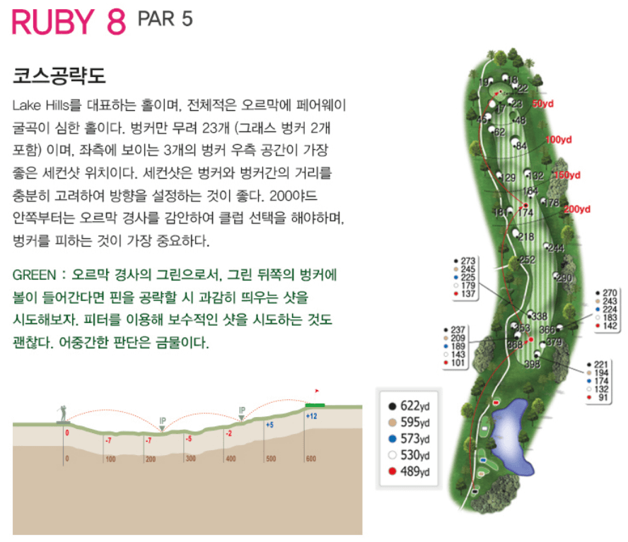 레이크힐스용인 컨트리클럽 루비코스 8