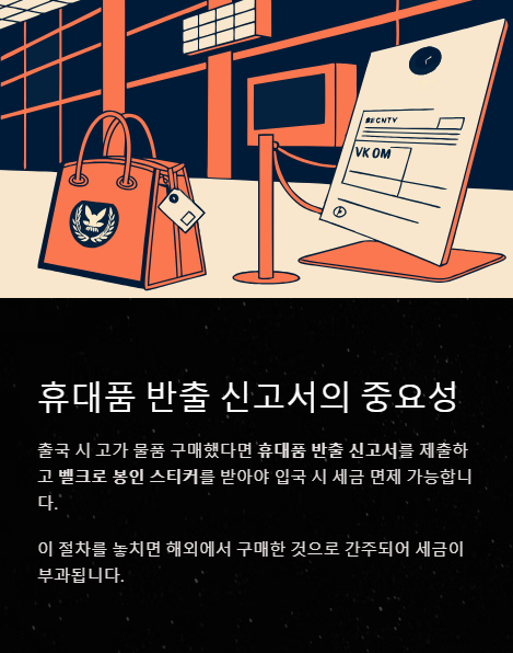 휴대품 반출 신고서의 중요성