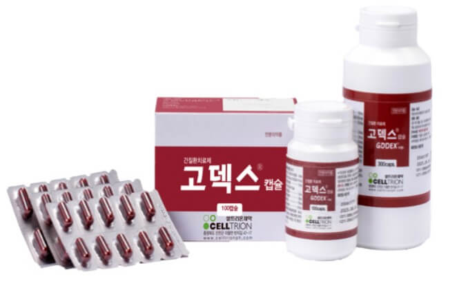 고덱스캡슐-박스와-약통-캡슐-사진입니다.