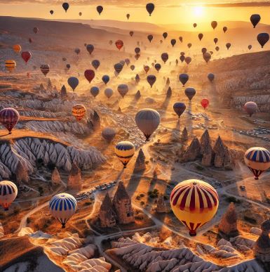 카파도키아 열기구 사진