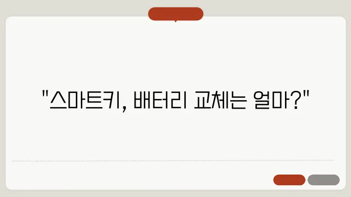 스마트키 배터리 상태 점검