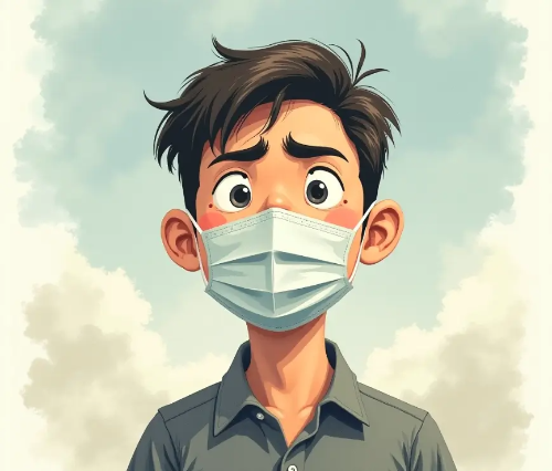 황사-미세먼지-남자-마스크