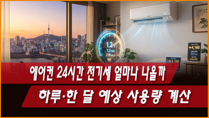 에어컨 24시간 전기세 얼마나 나올까|하루·한 달 예상 사용량 계산