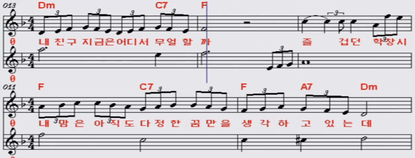 이용복 친구 악보