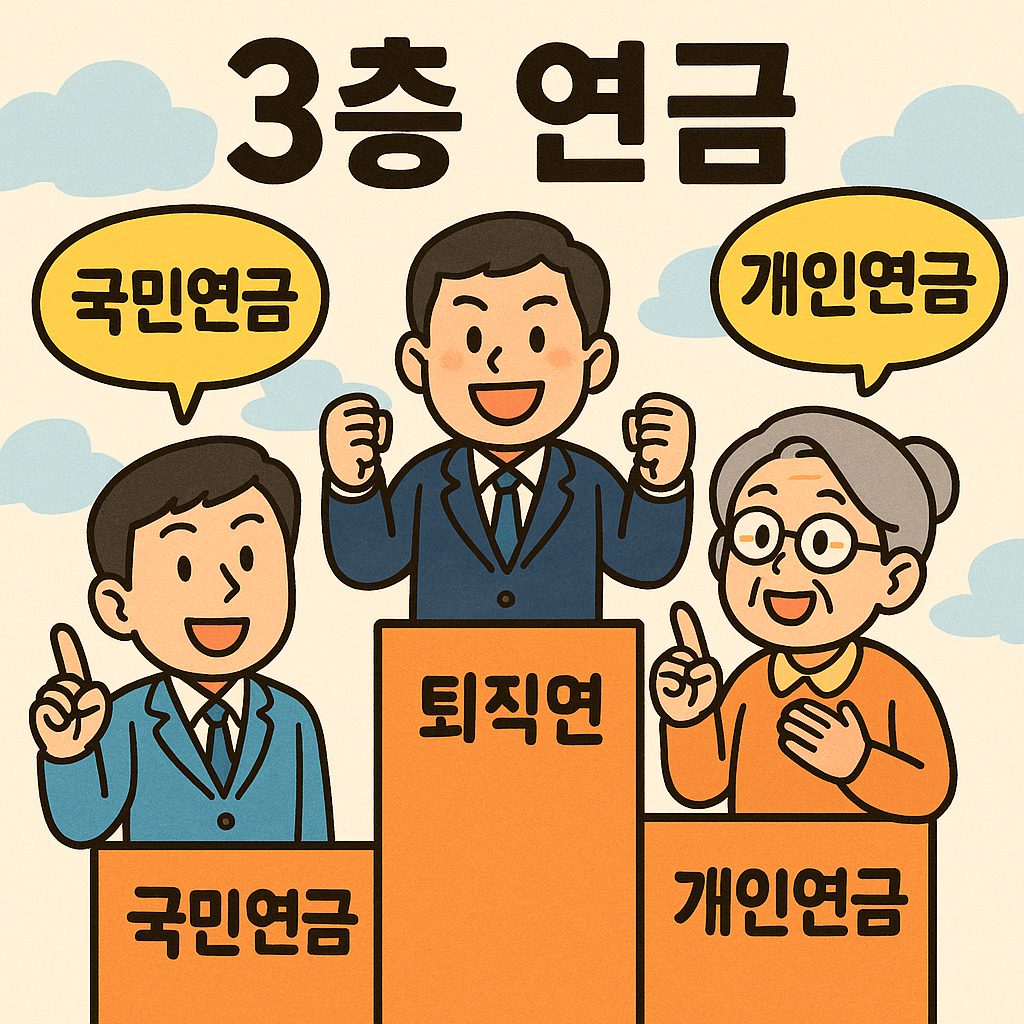 국민연금 + 퇴직연금 + 개인연금
