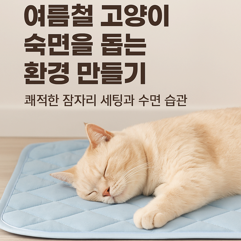 여름철 고양이 숙면을 돕는 환경 만들기 – 쾌적한 잠자리 세팅과 수면 습관