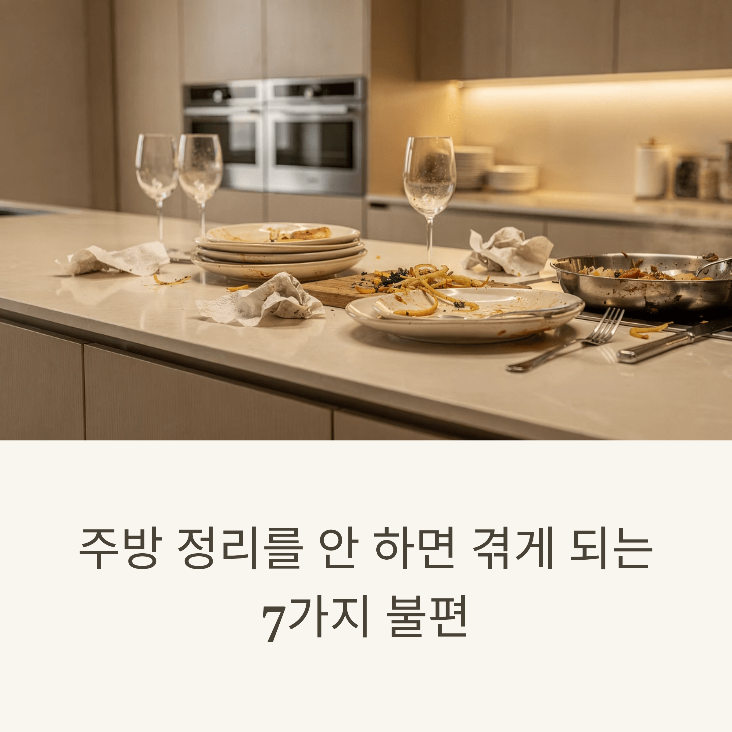 주방 정리를 안 하면 겪게 되는 7가지 불편