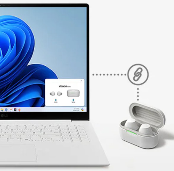 LG그램 노트북과 무선 이어폰 블루투스 연결 기능 안내