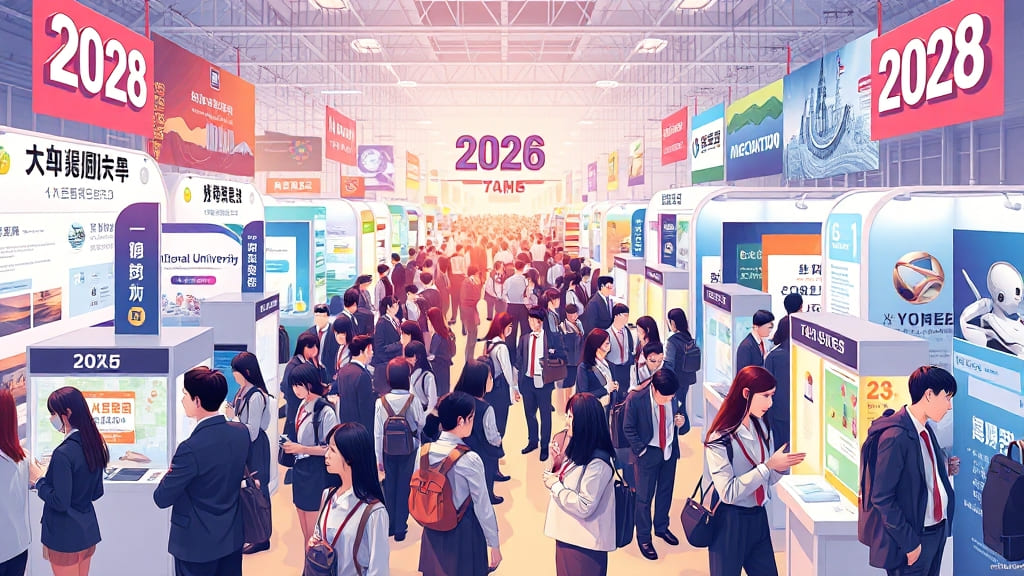 수시박람회_참가대학들의 부스가 모여 붐비는 현장